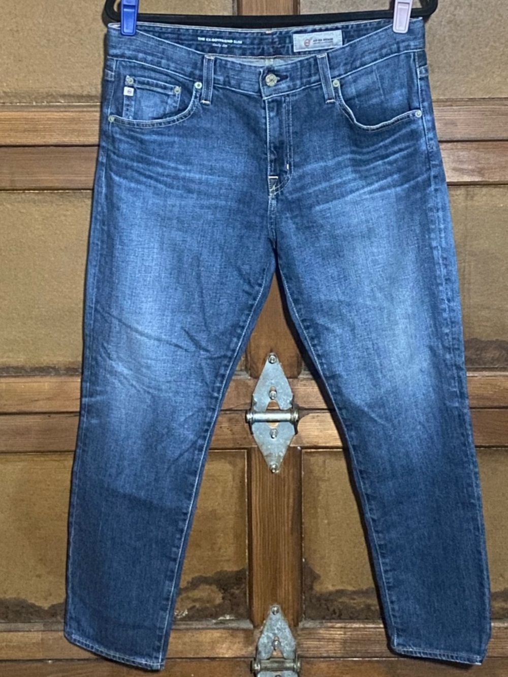 Ag Adriano Goldschmied Women's Ex-Boyfriend Slim Jeans in Medium Blue Wash Sz 30